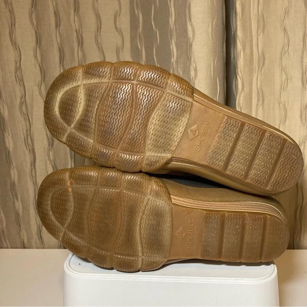 Sperry Top Sider Saltwater Wedge Tide Women's 7 Duck Boot Brown Leather STS80770